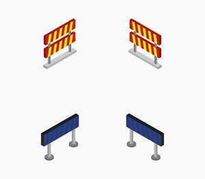 isometric roadblock