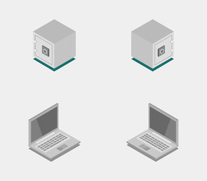 isometric business objects