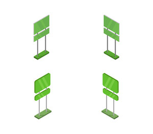 isometric sign road