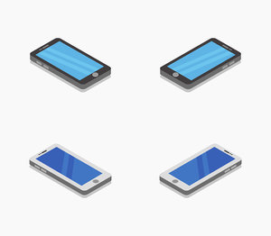 isometric smartphone