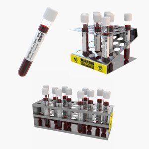 coronavirus test tube 3D model