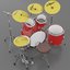 mapex drum kit 3d model