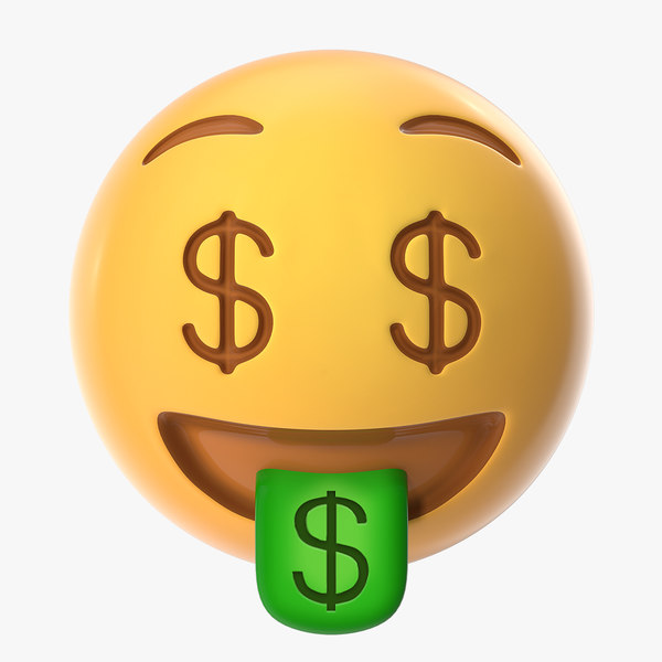 3d model money face emoji