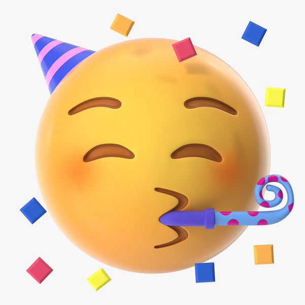 Modele 3d De Emoji Visage De Fete Turbosquid