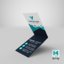 folded landscape business card 3D