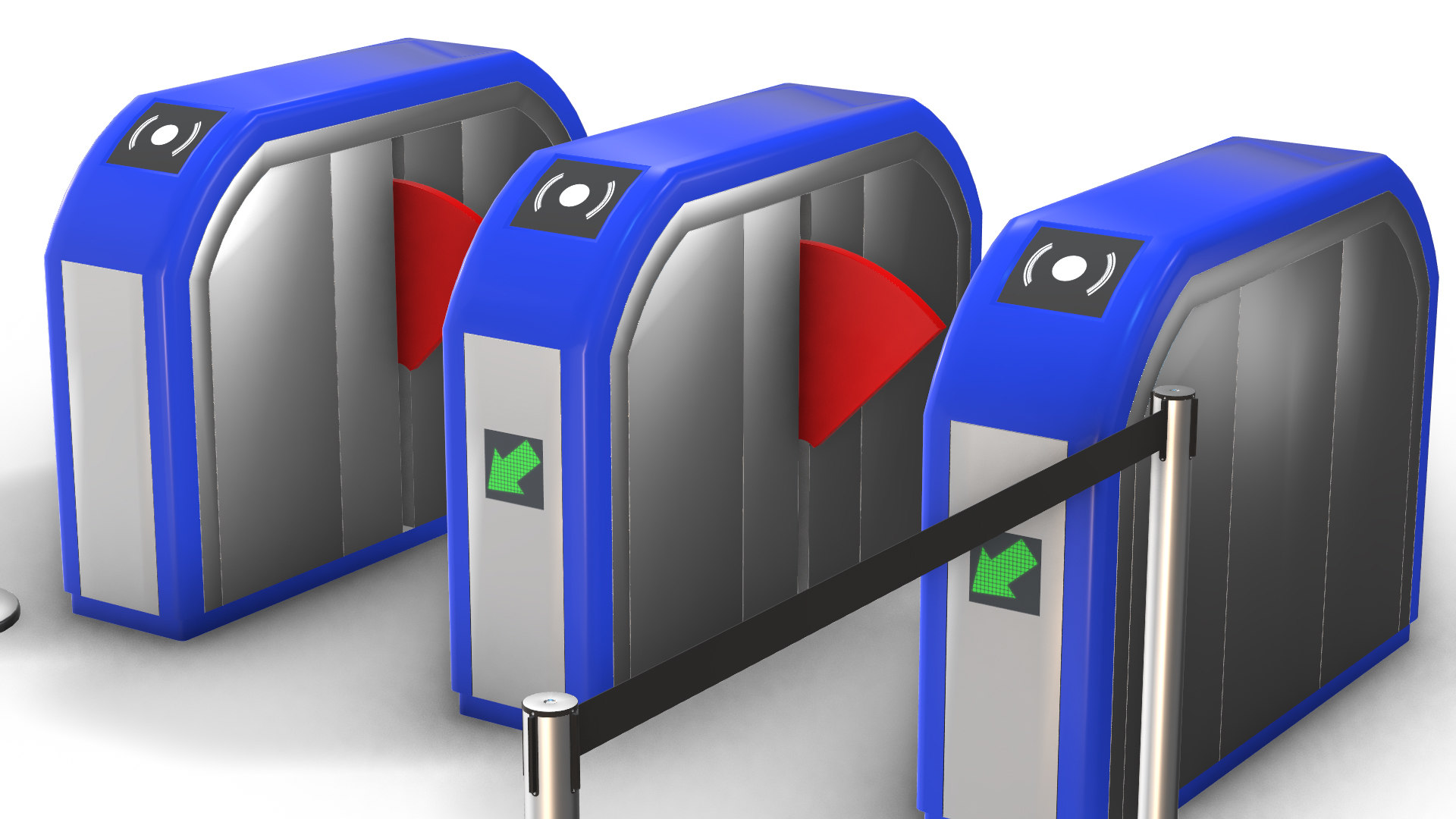 Access control barrier model TurboSquid 1533570