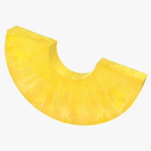 realistic pineapple slice 3D model