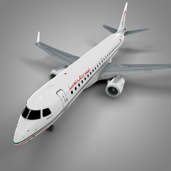 Royal Air Maroc Embraer190 L638 3d Modell Turbosquid 1533723