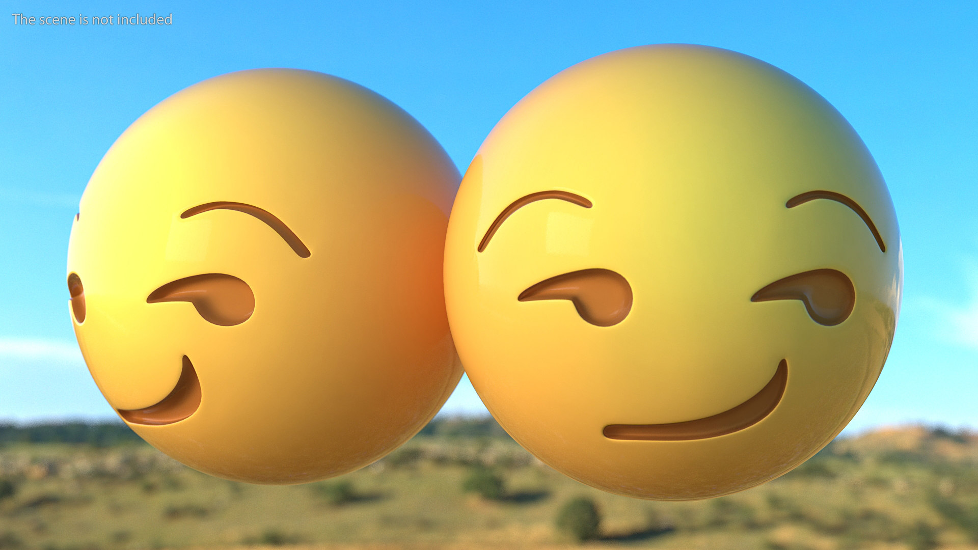 3D Model Smirk Emoji TurboSquid 1533760