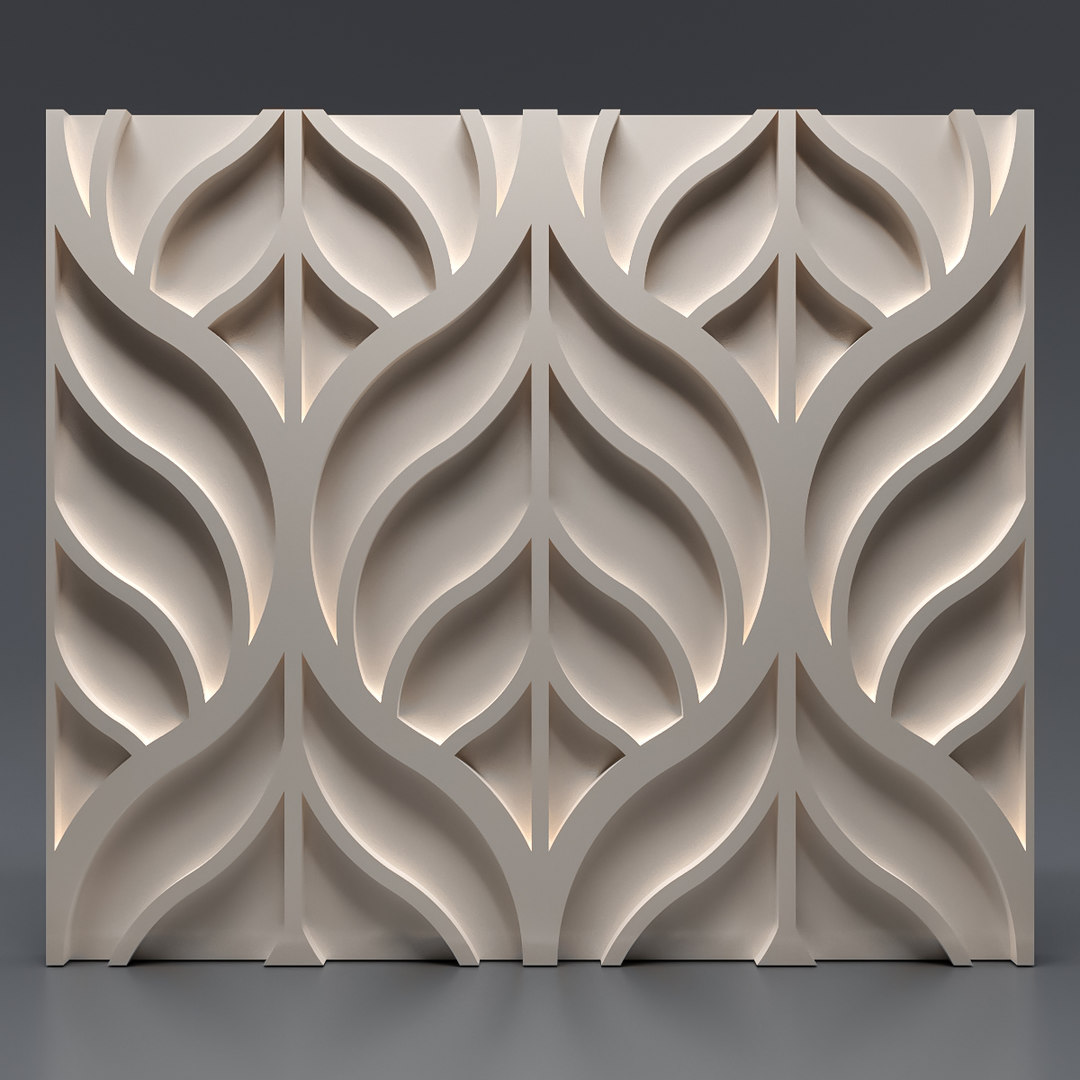 Decorative gypsum panel model TurboSquid 1533691