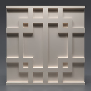 decorative gypsum panel 3D model