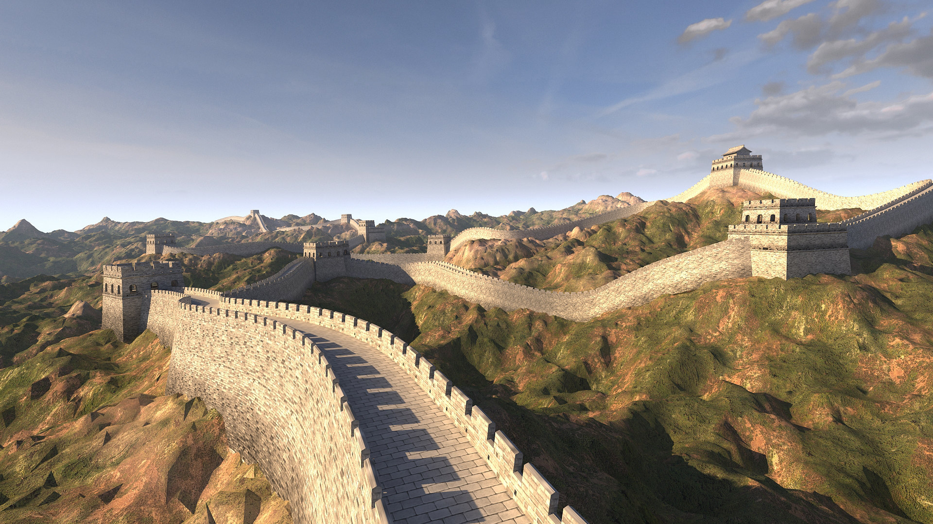 Great Wall China 3d Turbosquid 1533796