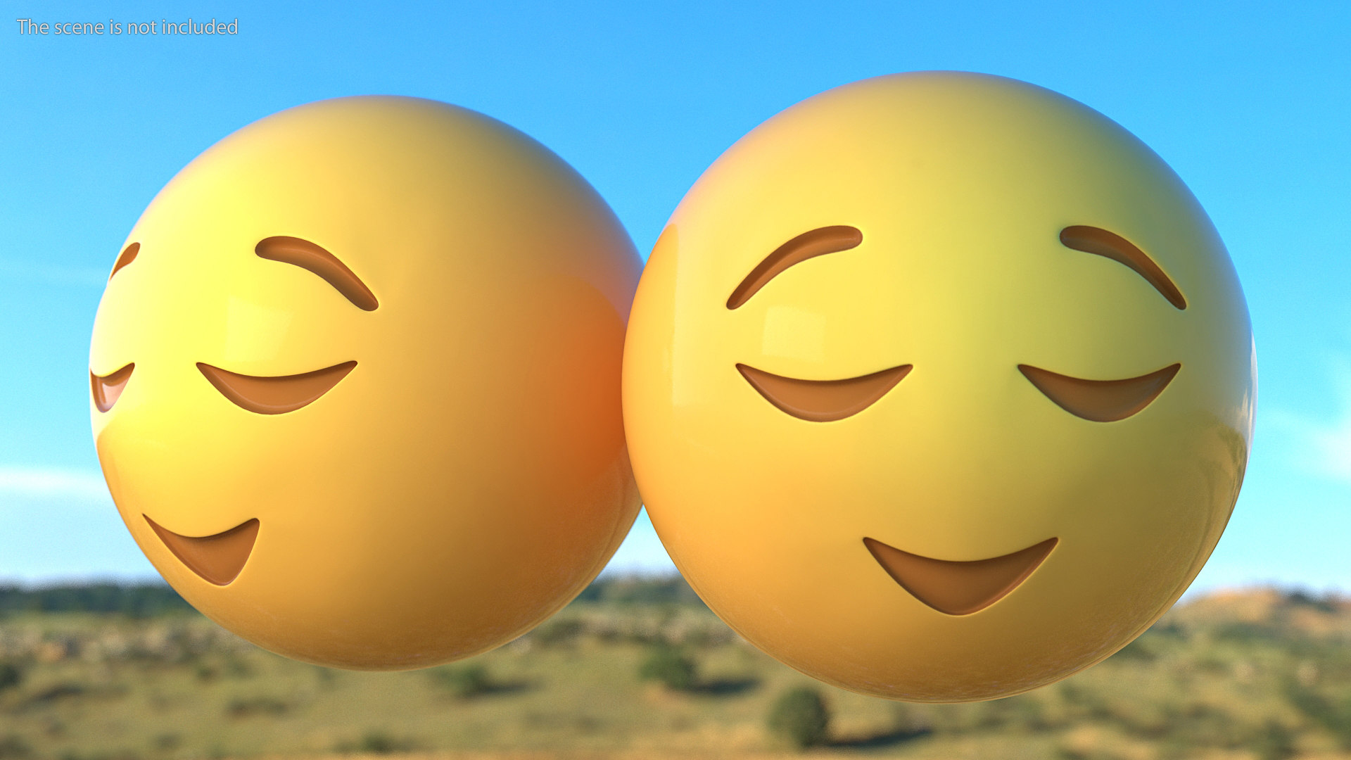 3D relieved emoji model TurboSquid 1533921