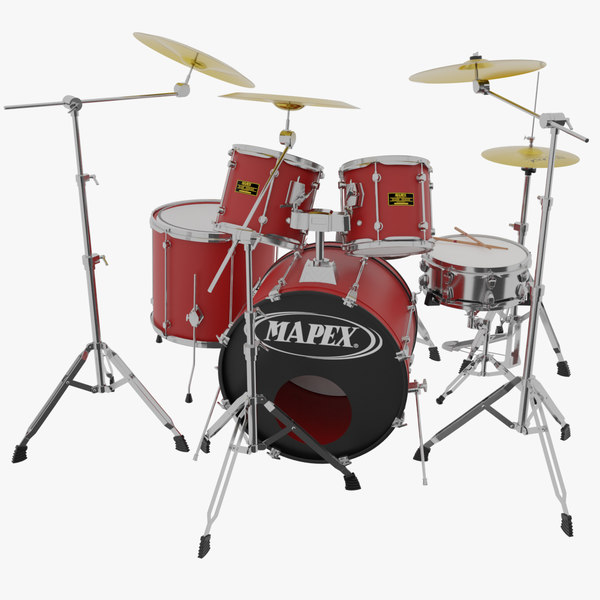 mapex drum kit 3d model