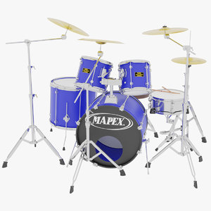 3D drum kit model