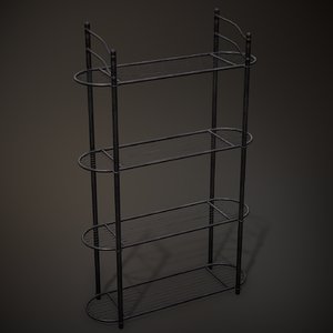 3D model metal rack