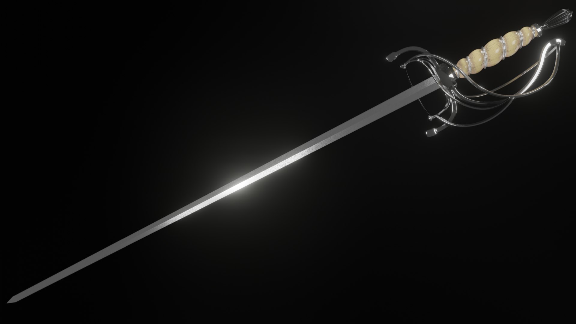 Free weapon rapier 3D model TurboSquid 1534310