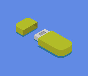 isometric usb drive