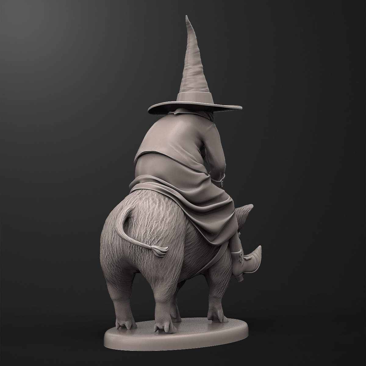 Witch ride pig print 3D model - TurboSquid 1534370