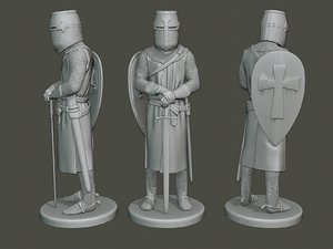 3D knight templar stand t1