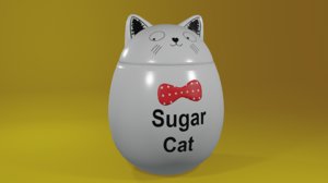 3D model sugar cat