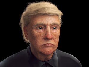 head donald trump 3D model