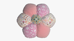 pillow 013 floral 3D model
