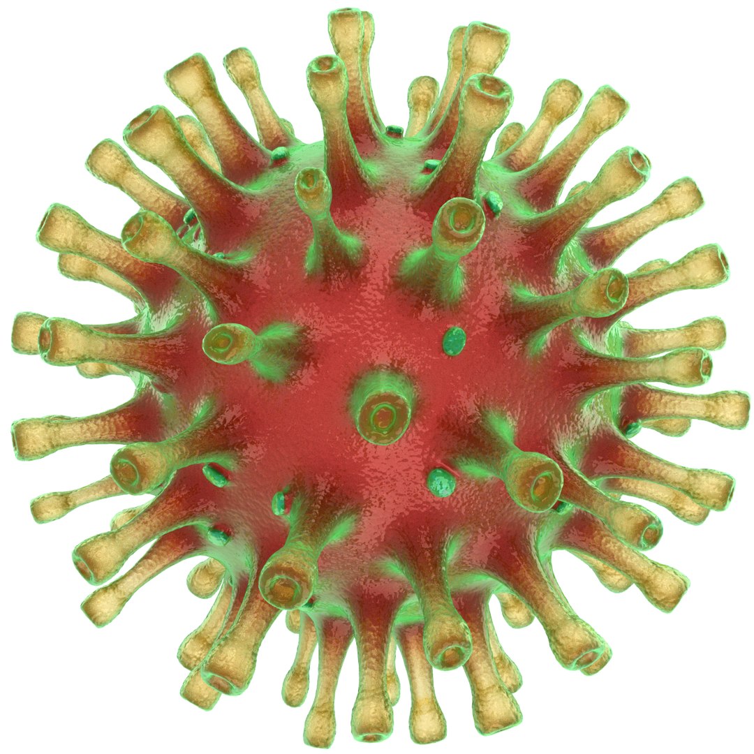 3D coronavirus virus red model - TurboSquid 1534549