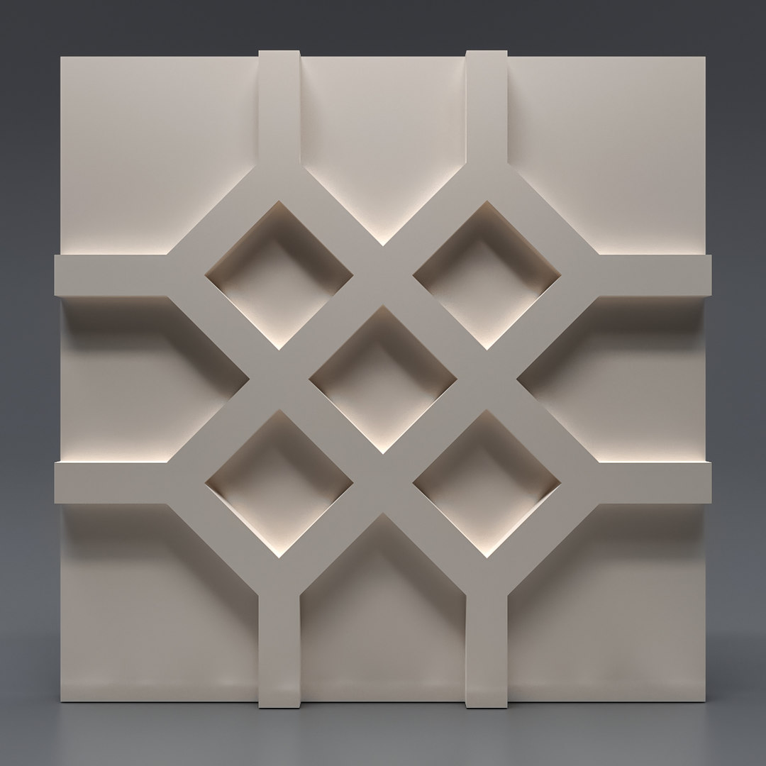  3D  decorative  gypsum  panel TurboSquid 1534547