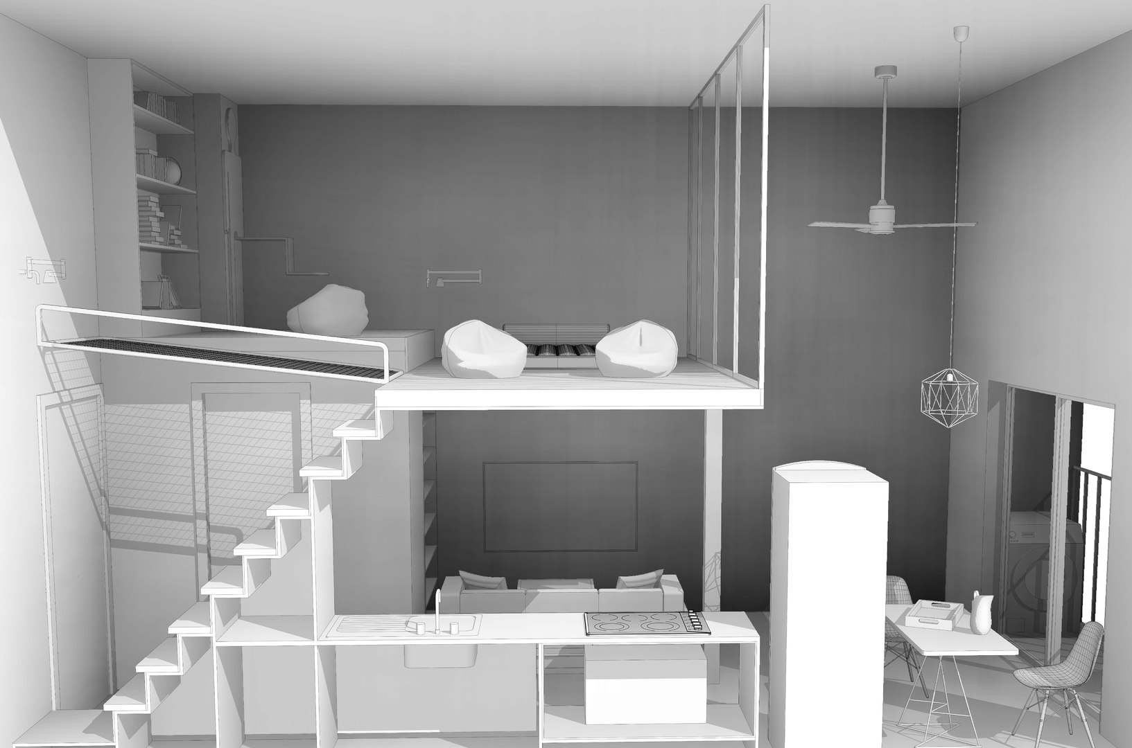 3D bim mini studio TurboSquid 1534611