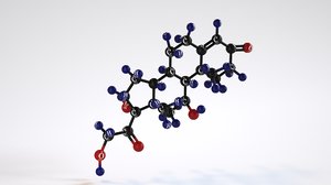 3D cortisol molecular model