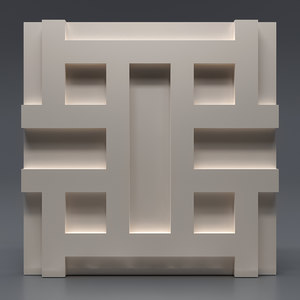 gypsum panels 3D model