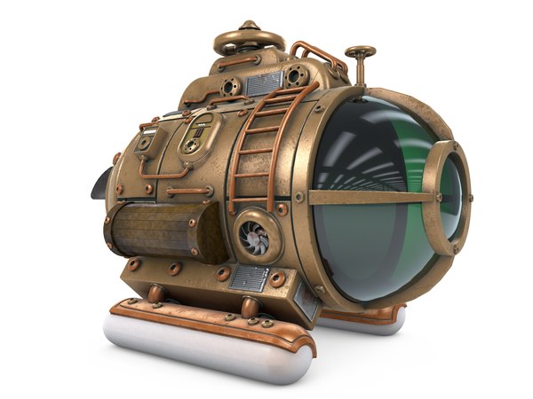 スチームパンクな潜水艦3dモデル Turbosquid