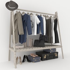 3D clothing rack model