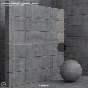 Material (seamless) - beton plaster concrete panel - set 135