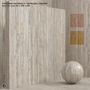 Material (seamless) - stone travertine set 123
