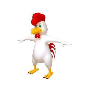 rooster cartoon 3D