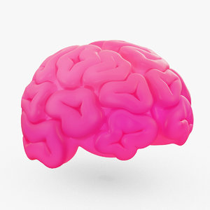 3D cute cartoon brain