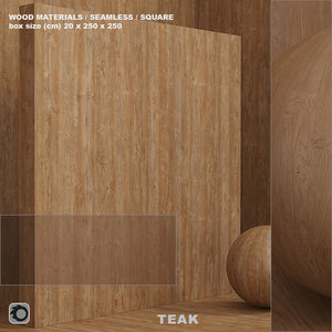 Material wood teak (seamless) - set 64