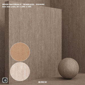 Material wood decor birch (seamless) - set 63