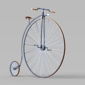 penny-farthing bicycle 3D model