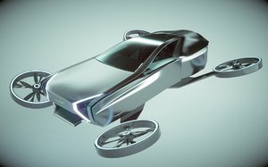 3D model car copter