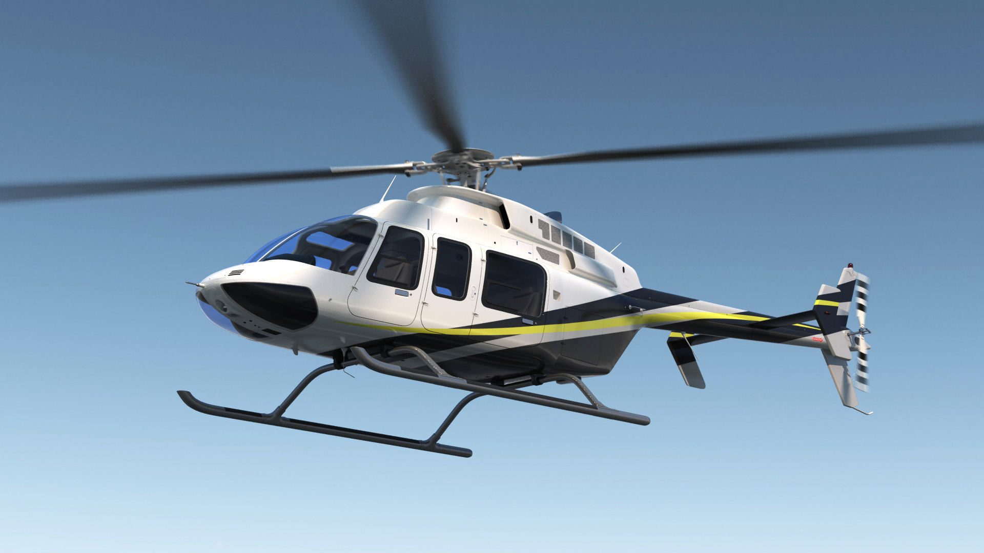 3D civilian passenger helicopter generic - TurboSquid 1536510