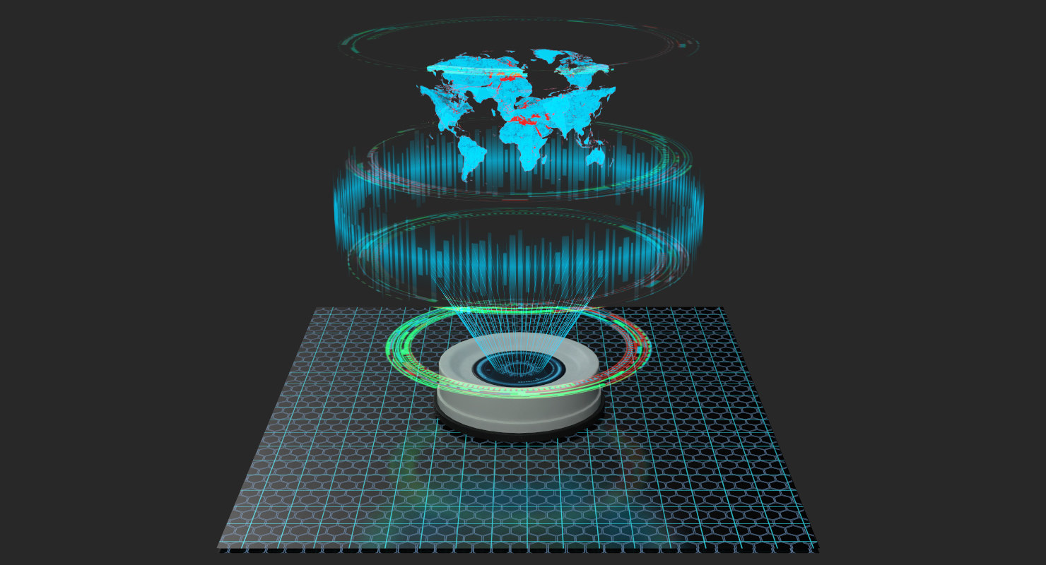 3D interactive hologram mapped model TurboSquid 1536503