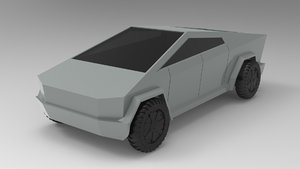 3D tesla cybertruck - automobile model