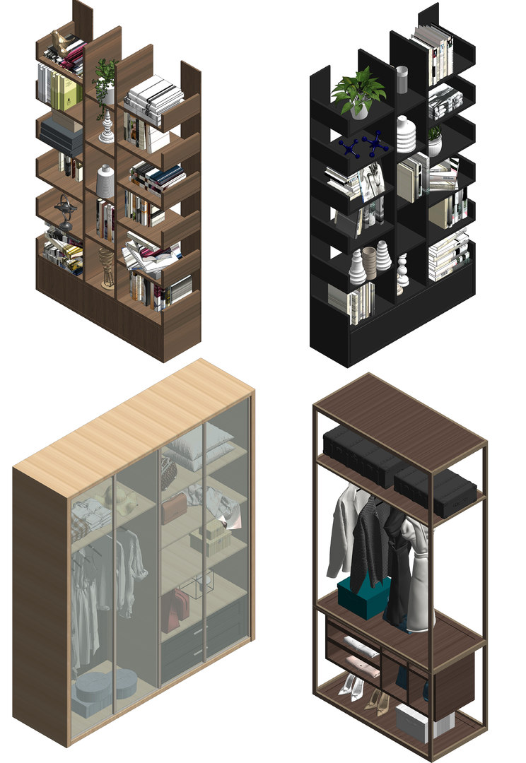 Revit cabinet set 1 3D model - TurboSquid 1536468