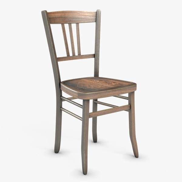 3D luterma wooden chair model