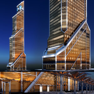 moscow mercury tower architecture 3D model
