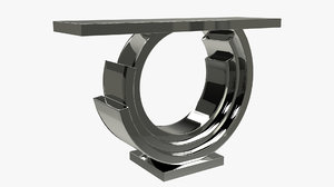 3D model mirrored console table