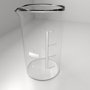 250ml glass beaker model